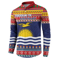 Kiribati Christmas Button Sweatshirt Coat Of Arms Tekeraoi Te Kiritimati LT05 - Polynesian Pride