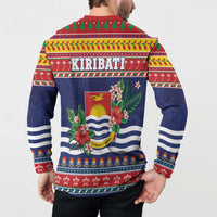 Kiribati Christmas Button Sweatshirt Coat Of Arms Tekeraoi Te Kiritimati LT05 - Polynesian Pride