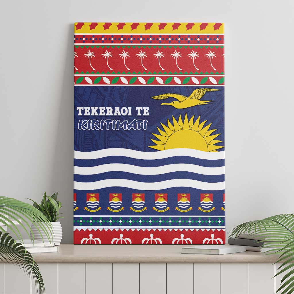 Kiribati Christmas Canvas Wall Art Coat Of Arms Tekeraoi Te Kiritimati LT05 - Polynesian Pride