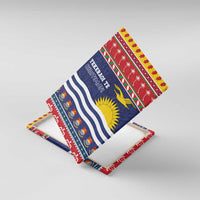 Kiribati Christmas Canvas Wall Art Coat Of Arms Tekeraoi Te Kiritimati LT05 With Frame Red - Polynesian Pride