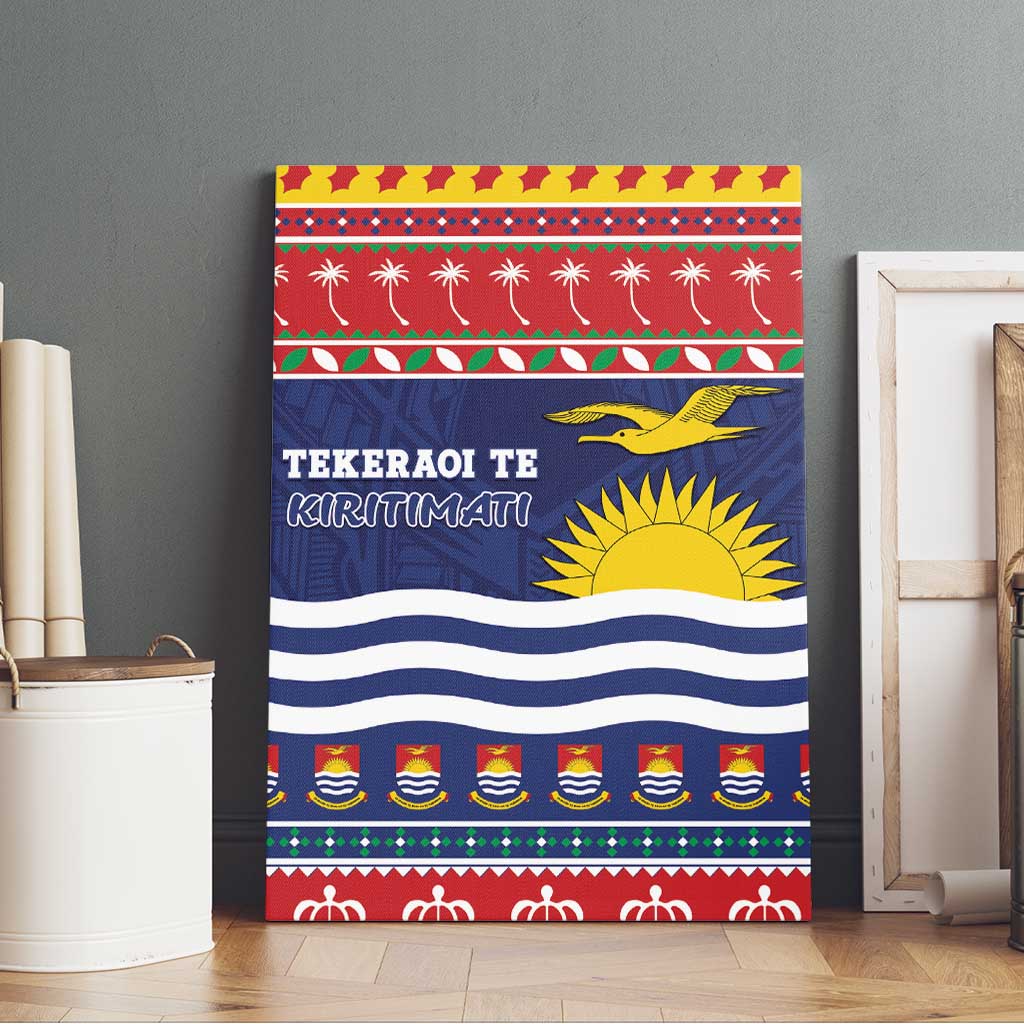Kiribati Christmas Canvas Wall Art Coat Of Arms Tekeraoi Te Kiritimati LT05 - Polynesian Pride