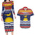 Kiribati Christmas Couples Matching Long Sleeve Bodycon Dress and Hawaiian Shirt Coat Of Arms Tekeraoi Te Kiritimati