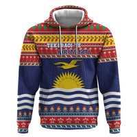 Kiribati Christmas Hoodie Coat Of Arms Tekeraoi Te Kiritimati LT05 Pullover Hoodie Red - Polynesian Pride