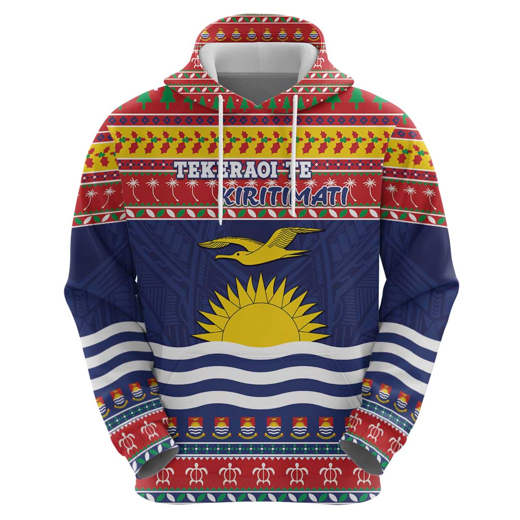 Kiribati Christmas Hoodie Coat Of Arms Tekeraoi Te Kiritimati LT05 - Polynesian Pride