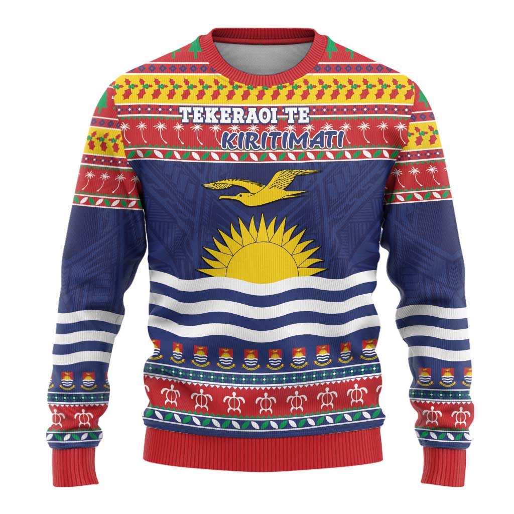 Kiribati Christmas Ugly Christmas Sweater Coat Of Arms Tekeraoi Te Kiritimati LT05 - Polynesian Pride