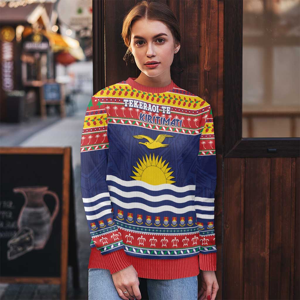 Kiribati Christmas Ugly Christmas Sweater Coat Of Arms Tekeraoi Te Kiritimati LT05 - Polynesian Pride