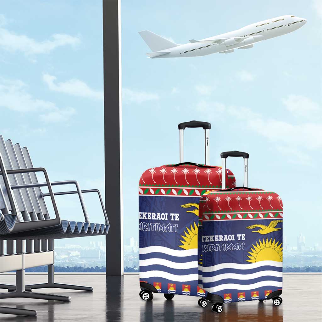 Kiribati Christmas Luggage Cover Coat Of Arms Tekeraoi Te Kiritimati LT05 - Polynesian Pride
