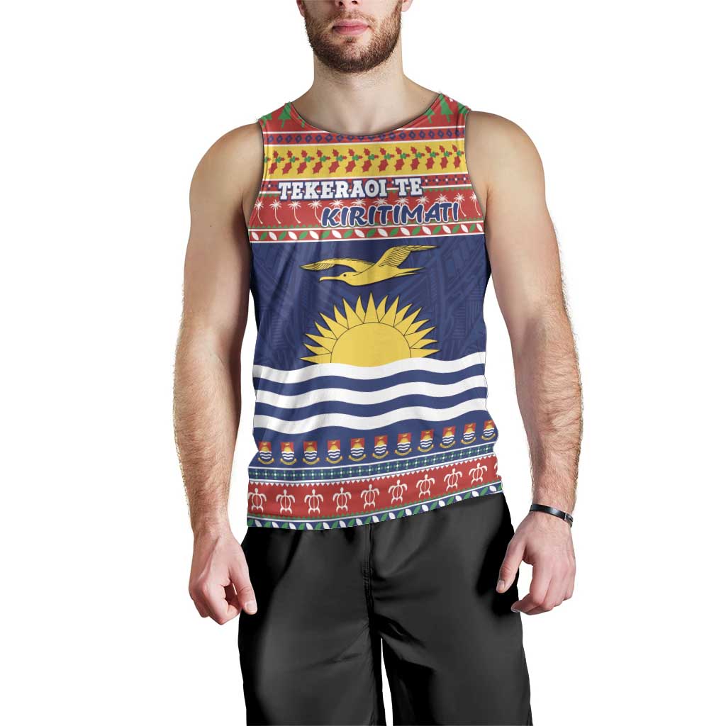 Kiribati Christmas Men Tank Top Coat Of Arms Tekeraoi Te Kiritimati LT05 - Polynesian Pride