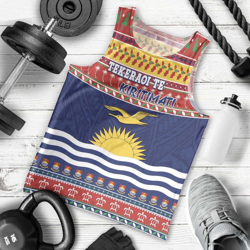 Kiribati Christmas Men Tank Top Coat Of Arms Tekeraoi Te Kiritimati LT05 - Polynesian Pride