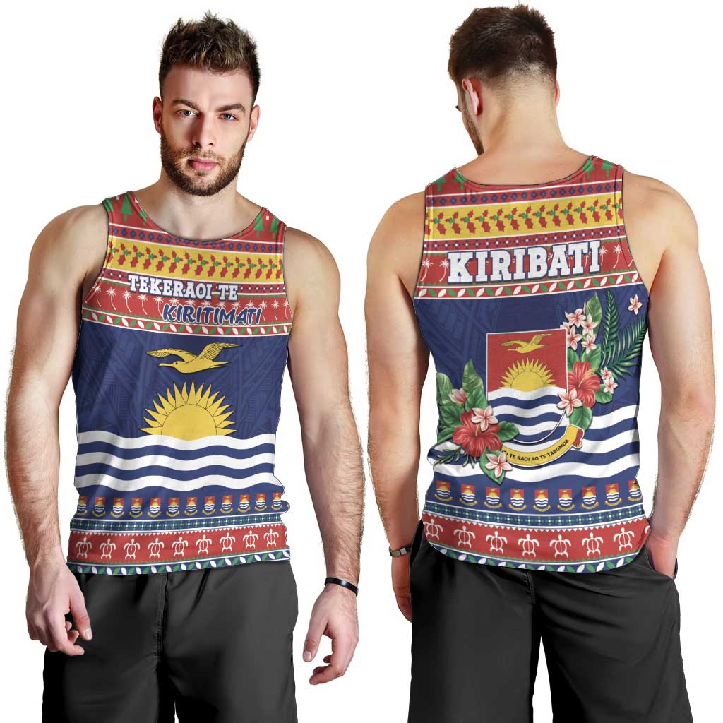 Kiribati Christmas Men Tank Top Coat Of Arms Tekeraoi Te Kiritimati LT05 - Polynesian Pride