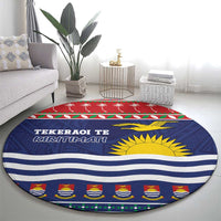 Kiribati Christmas Round Carpet Coat Of Arms Tekeraoi Te Kiritimati LT05 - Polynesian Pride