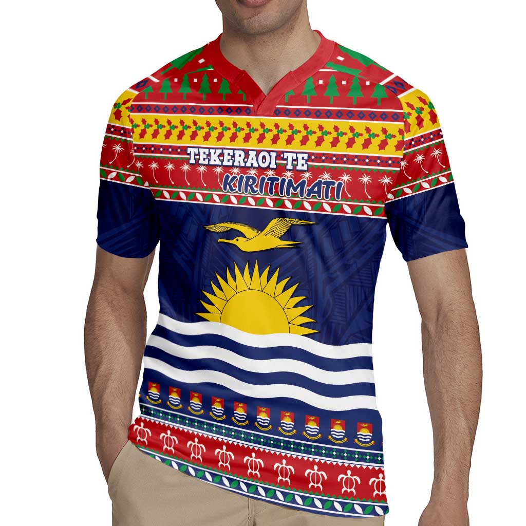 Kiribati Christmas Rugby Jersey Coat Of Arms Tekeraoi Te Kiritimati LT05 - Polynesian Pride