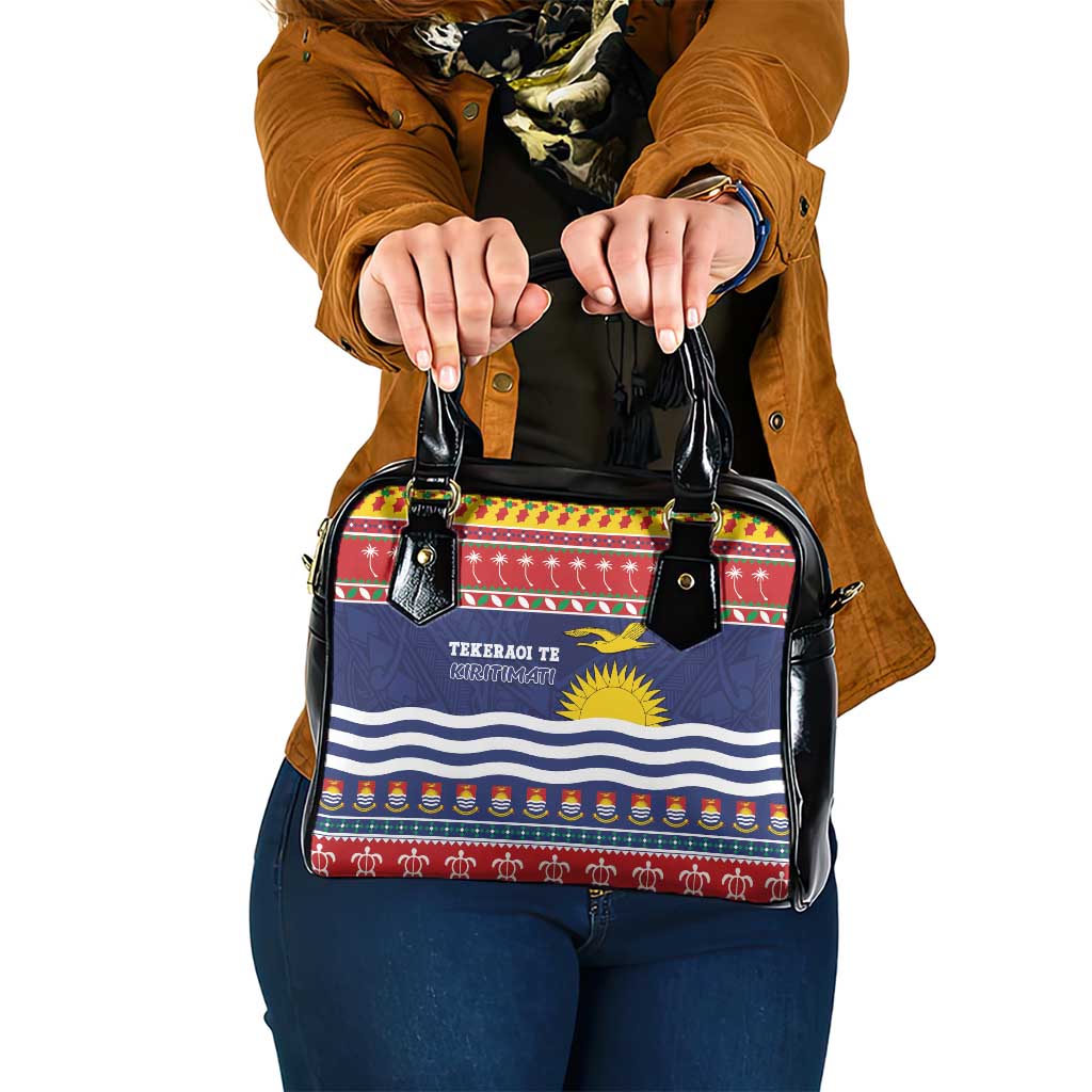 Kiribati Christmas Shoulder Handbag Coat Of Arms Tekeraoi Te Kiritimati LT05 One Size Red - Polynesian Pride