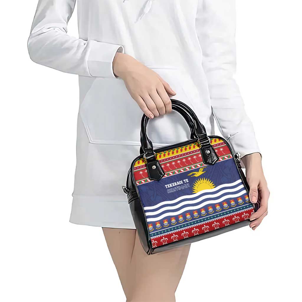 Kiribati Christmas Shoulder Handbag Coat Of Arms Tekeraoi Te Kiritimati LT05 - Polynesian Pride