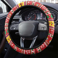 Kiribati Christmas Steering Wheel Cover Coat Of Arms Tekeraoi Te Kiritimati LT05 - Polynesian Pride