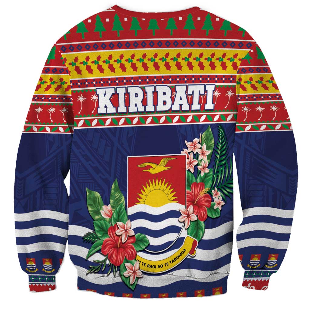 Kiribati Christmas Sweatshirt Coat Of Arms Tekeraoi Te Kiritimati LT05 - Polynesian Pride