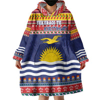 Kiribati Christmas Wearable Blanket Hoodie Coat Of Arms Tekeraoi Te Kiritimati LT05 - Polynesian Pride