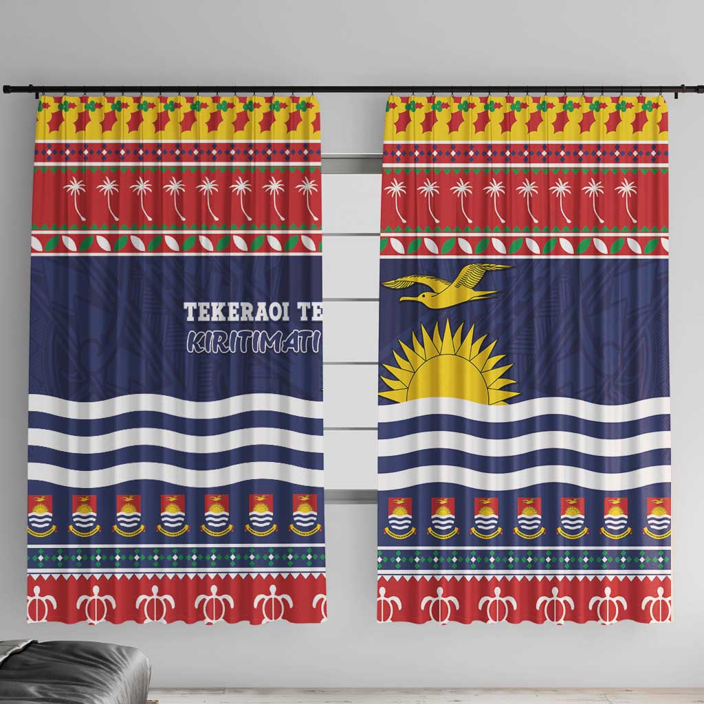 Kiribati Christmas Window Curtain Coat Of Arms Tekeraoi Te Kiritimati