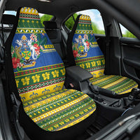 Solomon Islands Christmas Car Seat Cover Coat Of Arms Merry Xmas LT05 One Size Green - Polynesian Pride