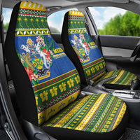 Solomon Islands Christmas Car Seat Cover Coat Of Arms Merry Xmas LT05 - Polynesian Pride
