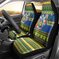 Solomon Islands Christmas Car Seat Cover Coat Of Arms Merry Xmas LT05 - Polynesian Pride