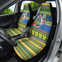 Solomon Islands Christmas Car Seat Cover Coat Of Arms Merry Xmas LT05 - Polynesian Pride