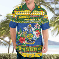 Solomon Islands Christmas Hawaiian Shirt Coat Of Arms Merry Xmas LT05 - Polynesian Pride