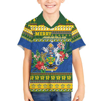 Solomon Islands Christmas Hawaiian Shirt Coat Of Arms Merry Xmas LT05 - Polynesian Pride