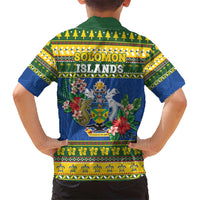 Solomon Islands Christmas Hawaiian Shirt Coat Of Arms Merry Xmas LT05 - Polynesian Pride