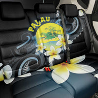 Palau United Nations Day Back Car Seat Cover Polynesian Curves Plumeria - Polynesian Pride