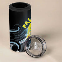 Palau United Nations Day 4 in 1 Can Cooler Tumbler Polynesian Curves Plumeria - Polynesian Pride