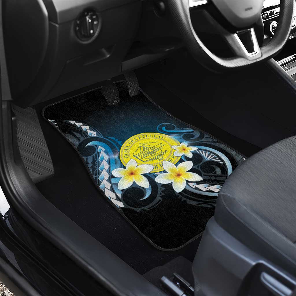 Palau United Nations Day Car Mats Polynesian Curves Plumeria - Polynesian Pride
