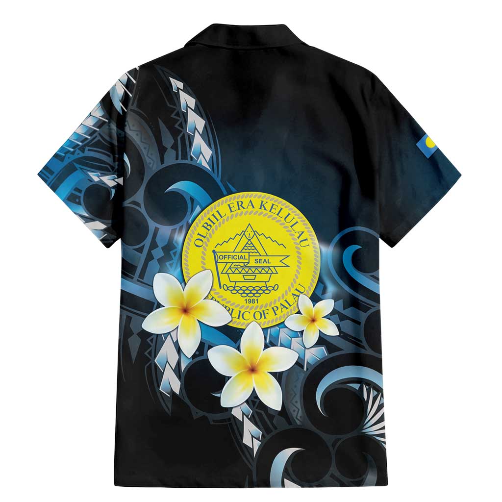 Palau United Nations Day Family Matching Mermaid Dress and Hawaiian Shirt Polynesian Curves Plumeria - Polynesian Pride