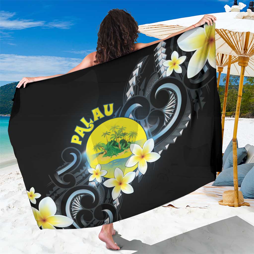 Palau United Nations Day Sarong Polynesian Curves Plumeria - Polynesian Pride