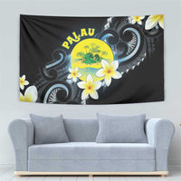 Palau United Nations Day Tapestry Polynesian Curves Plumeria - Polynesian Pride