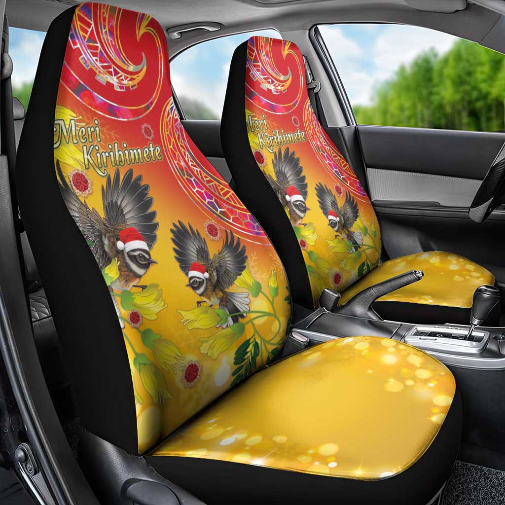 New Zealand Piwakawaka Christmas Car Seat Cover With Maori Pattern LT05 - Polynesian Pride