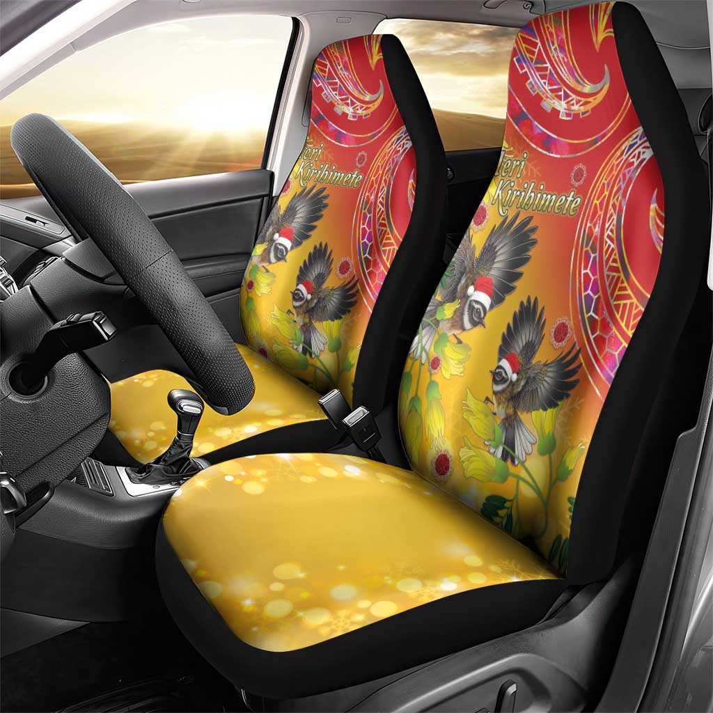 New Zealand Piwakawaka Christmas Car Seat Cover With Maori Pattern LT05 - Polynesian Pride