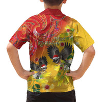 New Zealand Piwakawaka Christmas Family Matching Off Shoulder Maxi Dress and Hawaiian Shirt With Maori Pattern LT05 - Polynesian Pride