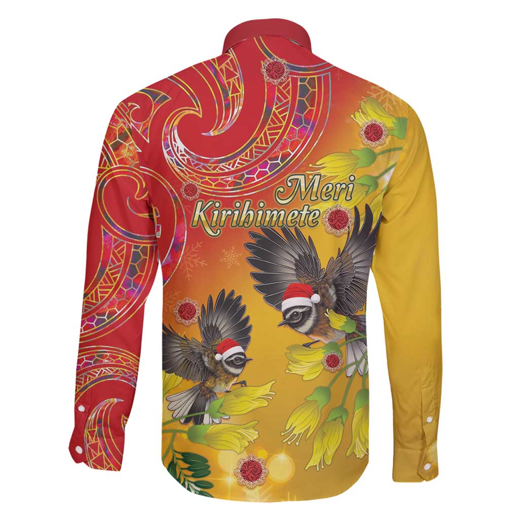 New Zealand Piwakawaka Christmas Family Matching Off Shoulder Short Dress and Hawaiian Shirt With Maori Pattern LT05 - Polynesian Pride