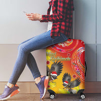 New Zealand Piwakawaka Christmas Luggage Cover With Maori Pattern LT05 - Polynesian Pride
