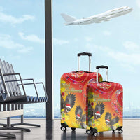 New Zealand Piwakawaka Christmas Luggage Cover With Maori Pattern LT05 - Polynesian Pride