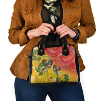 New Zealand Piwakawaka Christmas Shoulder Handbag With Maori Pattern LT05 - Polynesian Pride