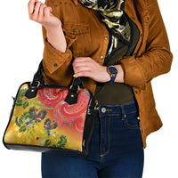 New Zealand Piwakawaka Christmas Shoulder Handbag With Maori Pattern LT05 - Polynesian Pride