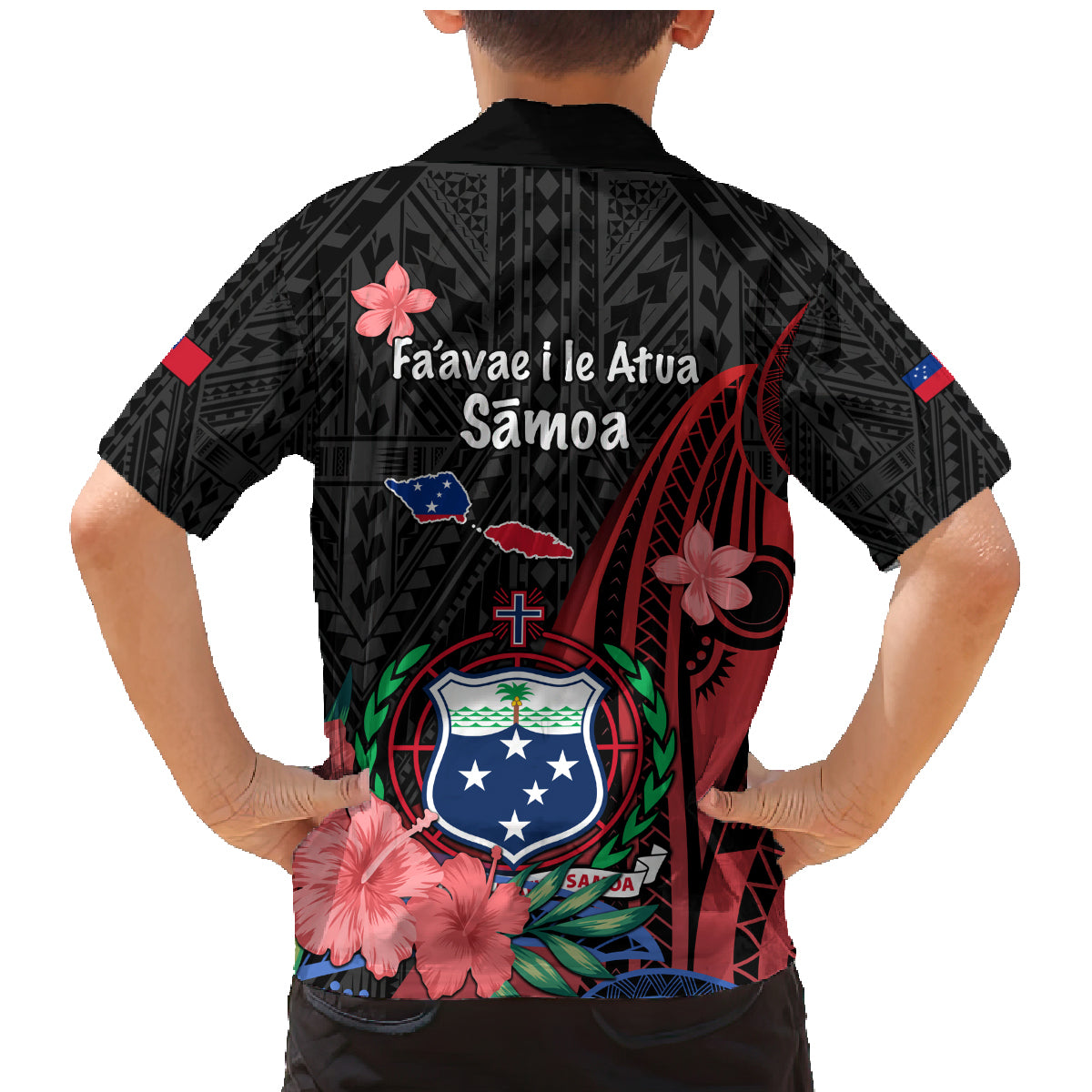 Samoa Independence Day Family Matching Mermaid Dress and Hawaiian Shirt Samoan Warriors Ula Fala LT05 - Polynesian Pride