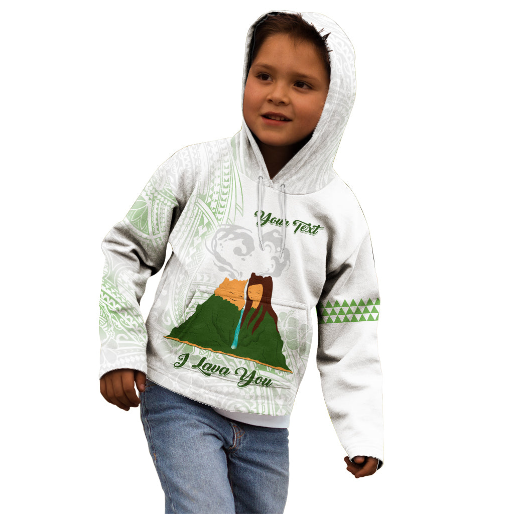 Personalised I LAVA YOU Volcano Valentine Kid Hoodie Polynesian Tribal Pattern LT05 - Polynesian Pride