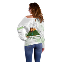 Personalised I LAVA YOU Volcano Valentine Off Shoulder Sweater Polynesian Tribal Pattern LT05 - Polynesian Pride