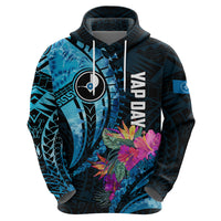 Personalised FSM Yap State Day Hoodie Tropical Flowers Tribal Pattern LT05 - Polynesian Pride
