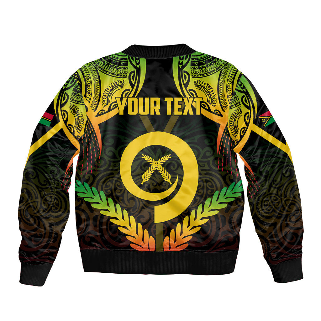 Personalised Vanuatu Father Lini Day Bomber Jacket Polynesian Tribal Pattern LT05 - Polynesian Pride