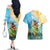Personalised Hawaii Honolulu Festival Couples Matching Off The Shoulder Long Sleeve Dress and Hawaiian Shirt Hula Girls Tropical Vibe LT05 - Polynesian Pride