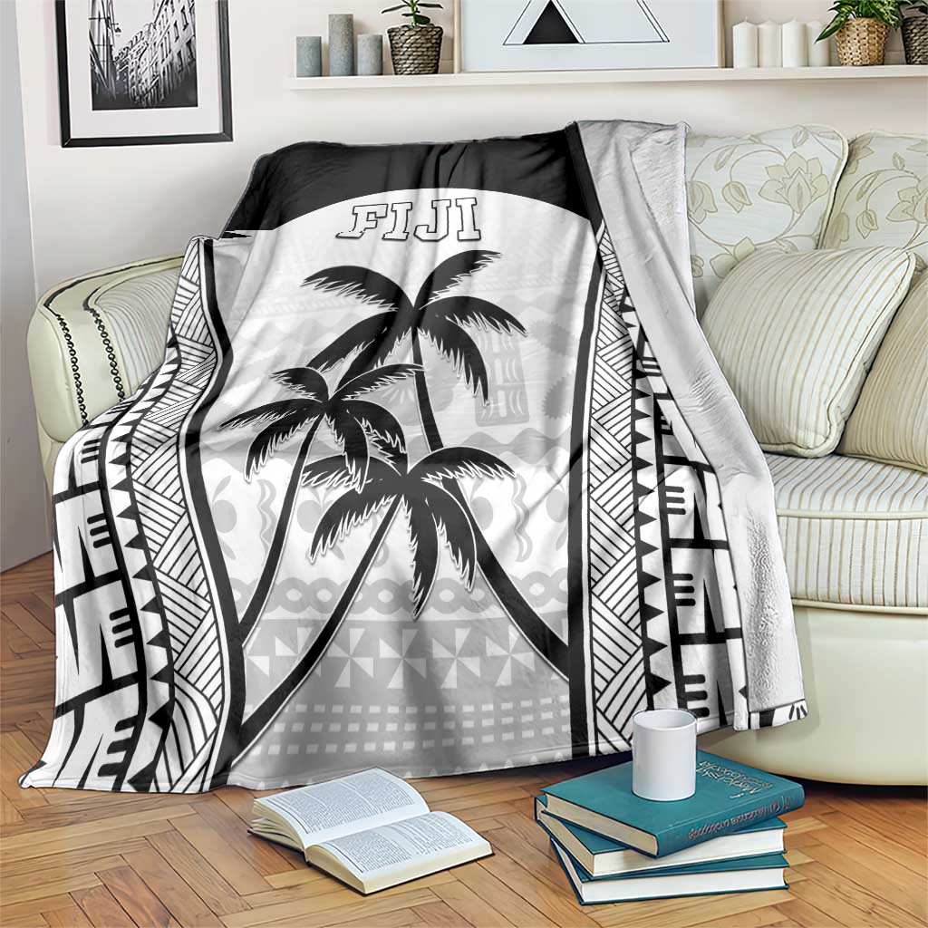 Fiji Tapa Football Blanket Sporty Style LT05 White - Polynesian Pride